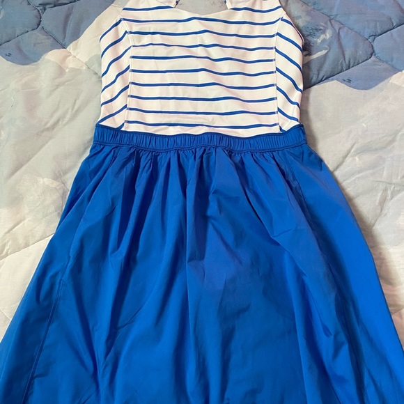RARE Lululemon club dress deauville stripe pipe dream blue/white - Picture 3 of 15